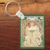  Art Nouveau, Champenois door Alphonse Mucha Sleutelhanger (Voorkant)