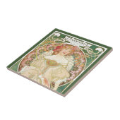 Art Nouveau, Champenois door Alphonse Mucha Tegeltje (Zijkant)