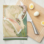 Art Nouveau, Champenois door Alphonse Mucha Theedoek (Quarter Fold)