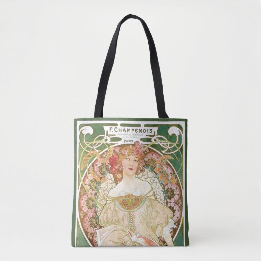  Art Nouveau, Champenois door Alphonse Mucha Tote Bag (Voorkant)
