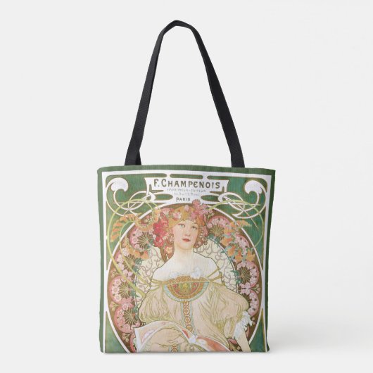 Art Nouveau, Champenois door Alphonse Mucha Tote Bag (Achterkant)