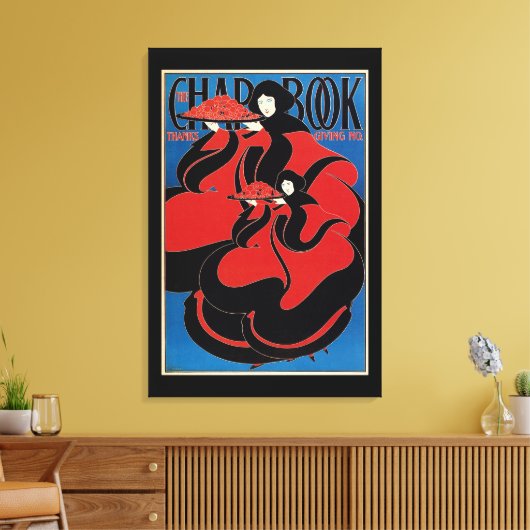 Art Nouveau Chap Book Thanksgiving Canvas Afdruk (Insitu (Woonkamer))