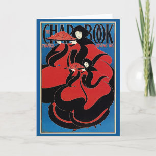 Art Nouveau Chap Book Thanksgiving Feestdagen Kaart