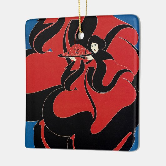  Art Nouveau Chap Book Thanksgiving Keramisch Ornament (Links)