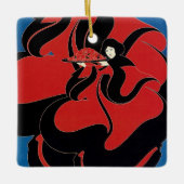 Art Nouveau Chap Book Thanksgiving Keramisch Ornament (Voorkant)