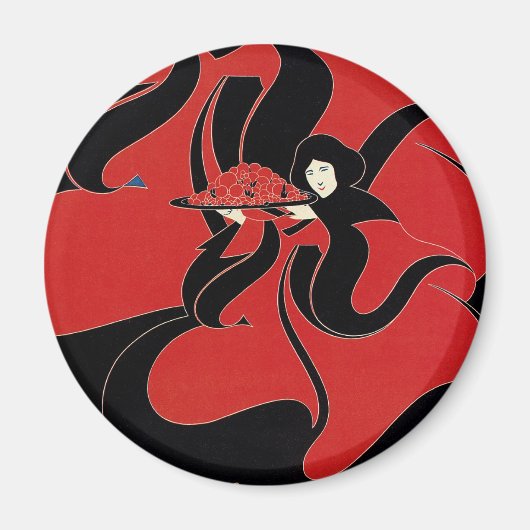  Art Nouveau Chap Book Thanksgiving Magneet (Voorkant)