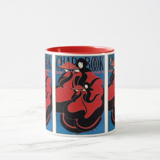 Art Nouveau Chap Book Thanksgiving Mok (Midden)