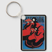  Art Nouveau Chap Book Thanksgiving Sleutelhanger (Voorkant)