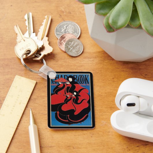  Art Nouveau Chap Book Thanksgiving Sleutelhanger (Bureau)