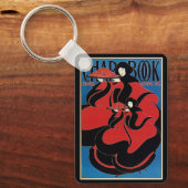  Art Nouveau Chap Book Thanksgiving Sleutelhanger (Voorkant)