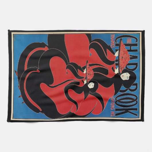 Art Nouveau Chap Book Thanksgiving Theedoek (Horizontaal)