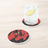  Art Nouveau Chap Book Thanksgiving Zandsteen Onderzetter (Zijkant)