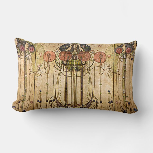 Art Nouveau Charles Mackintosh Wassail Cushions Kussen (Voorkant)