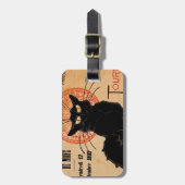 Art Nouveau Chat Noir Bagagelabel (Voorkant verticaal)