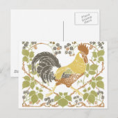 Art Nouveau Chickens Briefkaart (Voorkant / Achterkant)