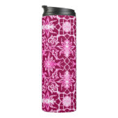 Art Nouveau Chinees Tegel, Bourgondië en Roze Thermosbeker (Geroteerd rechts)