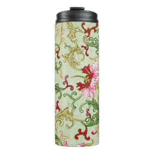 Art Nouveau Chinese Bloemmotief Chinoiserie Antiek Thermosbeker