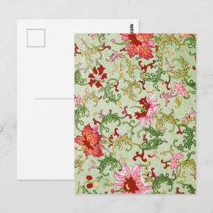 Art Nouveau Chinese Bloemmotieven Chinoiserie Anti Briefkaart