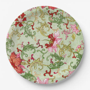 Art Nouveau Chinese Bloemmotieven Chinoiserie Anti Papieren Bordje