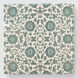 Art Nouveau Chinese Floral Pattern Reproduction Stenen Onderzetter