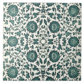 Art Nouveau Chinese Floral Pattern Reproduction Tegeltje (Voorkant)