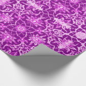 Art Nouveau Chinese Pattern - Amethyst Paars Cadeaupapier (Hoek)