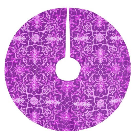 Art Nouveau Chinese Pattern - Amethyst Paars Kerstboom Rok (Voorkant)