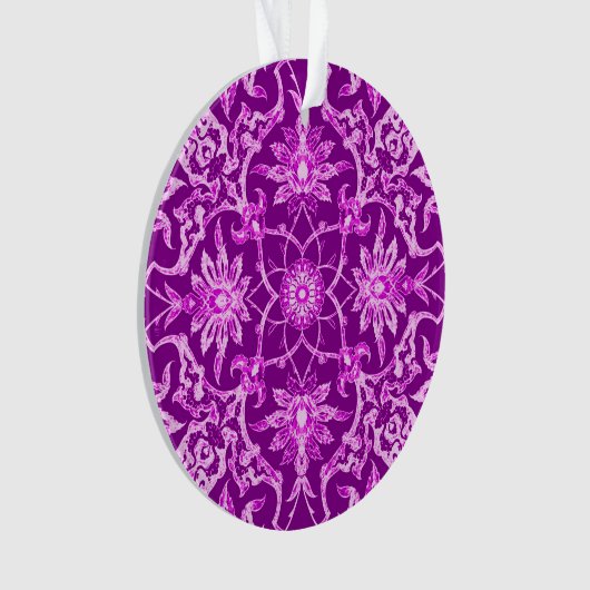 Art Nouveau Chinese Pattern - Amethyst Paars Ornament (voorkant)