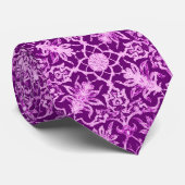 Art Nouveau Chinese Pattern - Amethyst Paars Stropdas (Opgerold)