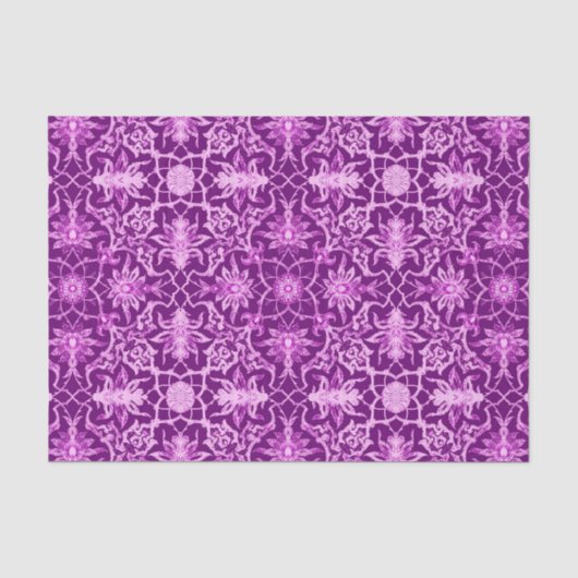 Art Nouveau Chinese Pattern - Amethyst Paars Tissuepapier (Voorkant)