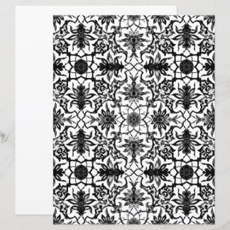 Art Nouveau Chinese Pattern, Black en White