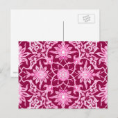 Art Nouveau Chinese Pattern - Bourgogne Briefkaart (Voorkant / Achterkant)