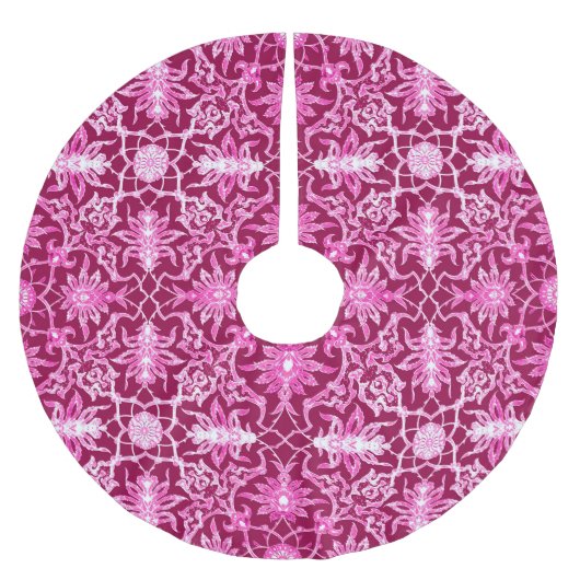 Art Nouveau Chinese Pattern - Bourgogne Kerstboom Rok (Voorkant)