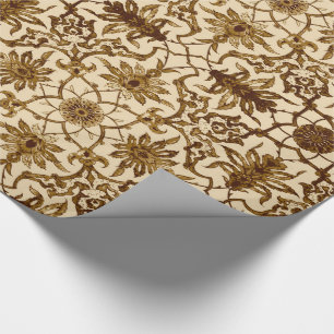 Art Nouveau Chinese Pattern - Brown and Beige Cadeaupapier