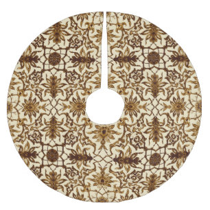 Art Nouveau Chinese Pattern - Brown and Beige Kerstboom Rok