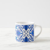Art Nouveau Chinese Pattern - Chinees rood en tint Espresso Kop (Rechts)