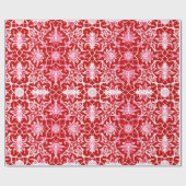 Art Nouveau Chinese Pattern - Deep Red Cadeaupapier (Vlak)
