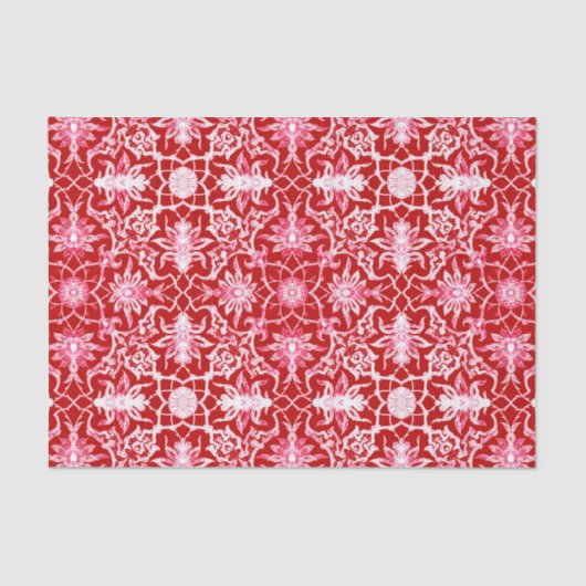 Art Nouveau Chinese Pattern - Deep Red Tissuepapier (Voorkant)