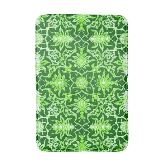 Art Nouveau Chinese Pattern - Emerald Green Badmat (Voorkant Verticaal)