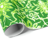 Art Nouveau Chinese Pattern - Emerald Green Cadeaupapier (Rol Hoek)