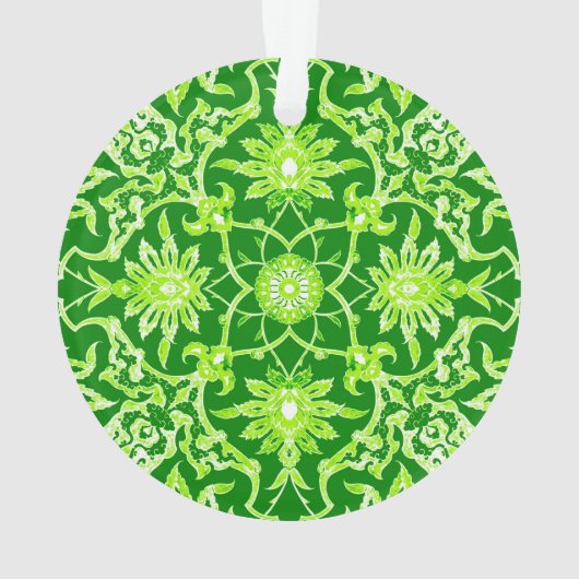 Art Nouveau Chinese Pattern - Emerald Green Ornament (achterkant)
