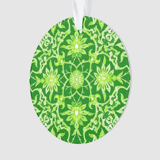 Art Nouveau Chinese Pattern - Emerald Green Ornament (voorkant)