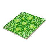 Art Nouveau Chinese Pattern - Emerald Green Tegeltje (Zijkant)