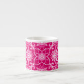 Art Nouveau Chinese Pattern - Fuchsia Pink Espresso Kop (Voorkant)