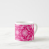 Art Nouveau Chinese Pattern - Fuchsia Pink Espresso Kop (Voorkant rechts)