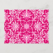 Art Nouveau Chinese Pattern - Fuschia Pink Briefkaart (Voorkant)