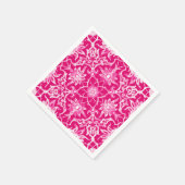 Art Nouveau Chinese Pattern - Fuschia Pink Servet (Hoek)