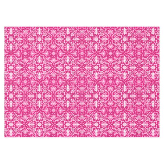 Art Nouveau Chinese Pattern - Fuschia Pink Tafelkleed (Voorkant (Horizontaal))