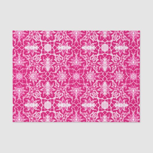 Art Nouveau Chinese Pattern - Fuschia Pink Tissuepapier (Voorkant)