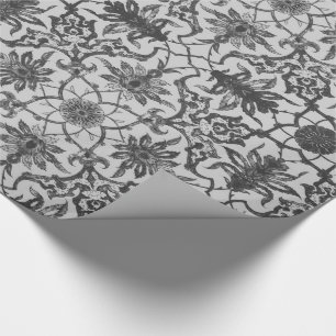 Art Nouveau Chinese Pattern - Silver Grey Cadeaupapier
